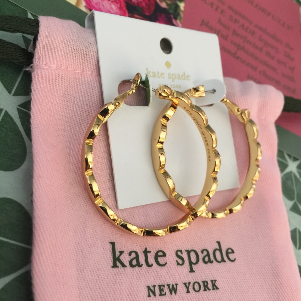 Kate Spade Scallop Hoop Large Earrings